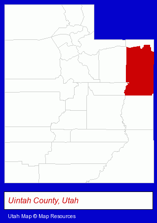 Utah map, showing the general location of Basin Clinic - Tori Price MD