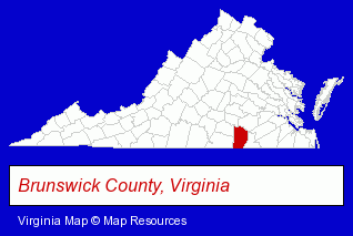Virginia map, showing the general location of Commonwealth Exterminators Inc