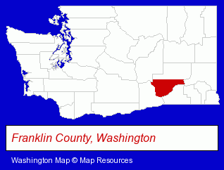 Washington map, showing the general location of Cost Less Carpet