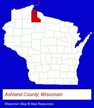 Wisconsin map, showing the general location of Cedar Brook Construction LLC