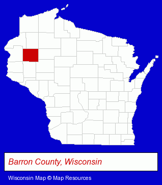 Wisconsin map, showing the general location of D Larson Construction Inc