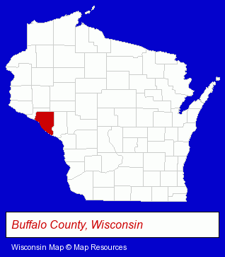 Wisconsin map, showing the general location of Graphic Image