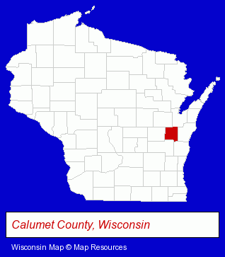 Wisconsin map, showing the general location of Schroths Brillion Floral