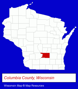 Wisconsin map, showing the general location of Kaminski Brothers