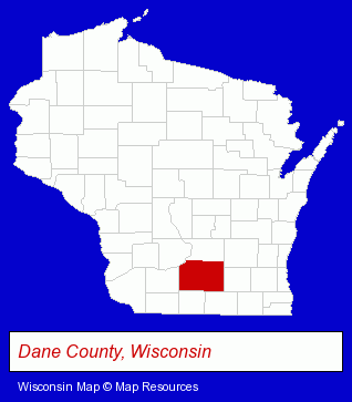 Wisconsin map, showing the general location of Crema