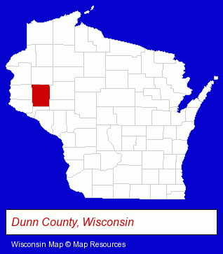 Wisconsin map, showing the general location of Lakeview Floral