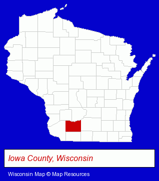 Wisconsin map, showing the general location of Barneveld Family Chiropractic