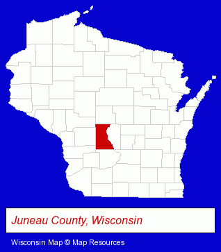 Wisconsin map, showing the general location of Silent Rooster