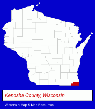 Wisconsin map, showing the general location of Lakeside Steel & MFG Company