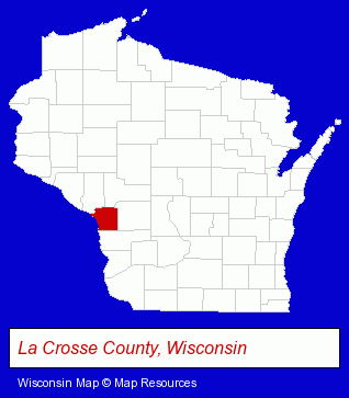 Wisconsin map, showing the general location of New Castle Title Company