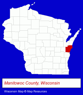 Wisconsin map, showing the general location of Mechanical Research & Design