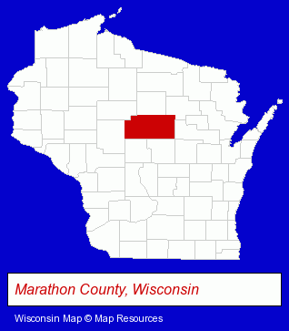 Wisconsin map, showing the general location of Industrial Recyclers of WI