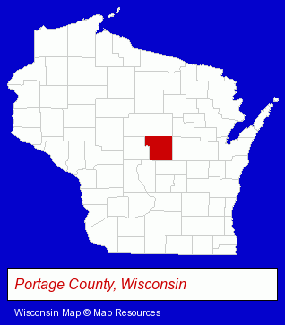 Wisconsin map, showing the general location of National Public Safety Information Buraay