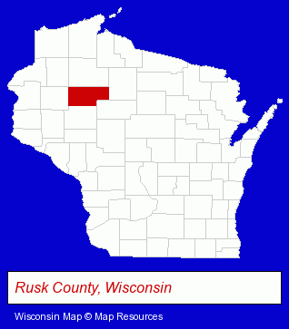 Wisconsin map, showing the general location of Rainbow Floral