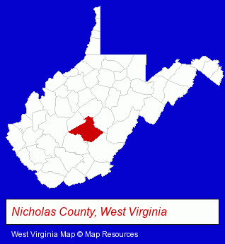 West Virginia map, showing the general location of SMR Technologies Inc