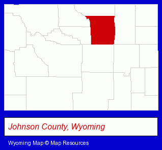 Wyoming map, showing the general location of Schools Public - Buffalo Grade School, Superintendent Office